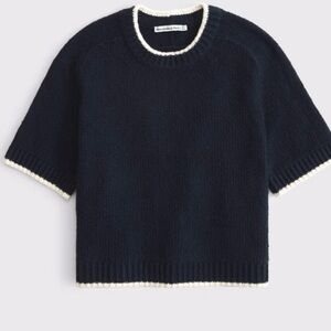 Abercrombie & Fitch Navy Blue Knit Top